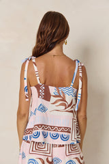 Bianca Cami Top - Electra Print - The Self Styler
