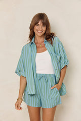 Harper Stripe Shirt - Blue - The Self Styler