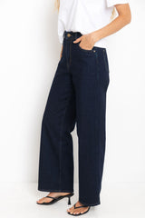 Harper Wide Leg Jeans - Dark Indigo - The Self Styler