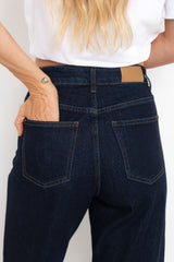 Harper Wide Leg Jeans - Dark Indigo - The Self Styler