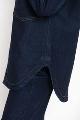 Duke Oversized Denim Shirt - Dark Indigo - The Self Styler