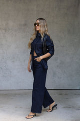 Harper Wide Leg Jeans - Dark Indigo - The Self Styler