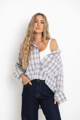 Vann Plaid Shirt - Blue and Chocolate - The Self Styler