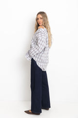 Vann Plaid Shirt - Blue and Chocolate - The Self Styler