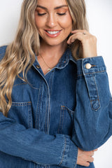 Duke Oversized Denim Shirt - Mid Blue - The Self Styler