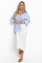 Aston Cotton Shirt - Chalk Blue - The Self Styler