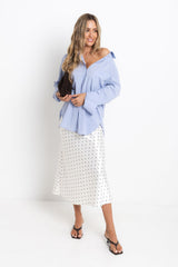 Aston Cotton Shirt - Chalk Blue - The Self Styler