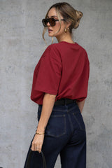 Sonny Relaxed-Fit Tee - Burgundy