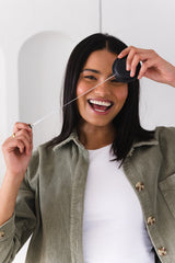 The Self Styler Retractable Measuring Tape - Faux Leather - Black - The Self Styler