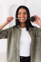 The Self Styler Retractable Measuring Tape - Faux Leather - Black - The Self Styler