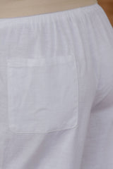 Tully Wide-Leg Linen Blend Pants - White