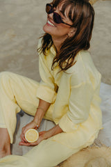 Lottie Relaxed-Fit Linen Shirt - Lemon
