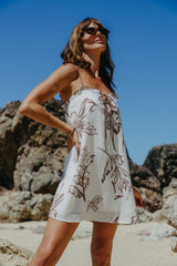 Coco Mini Dress - Choc Floral Print