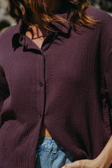 Theia Cotton Shirt - Choc Berry