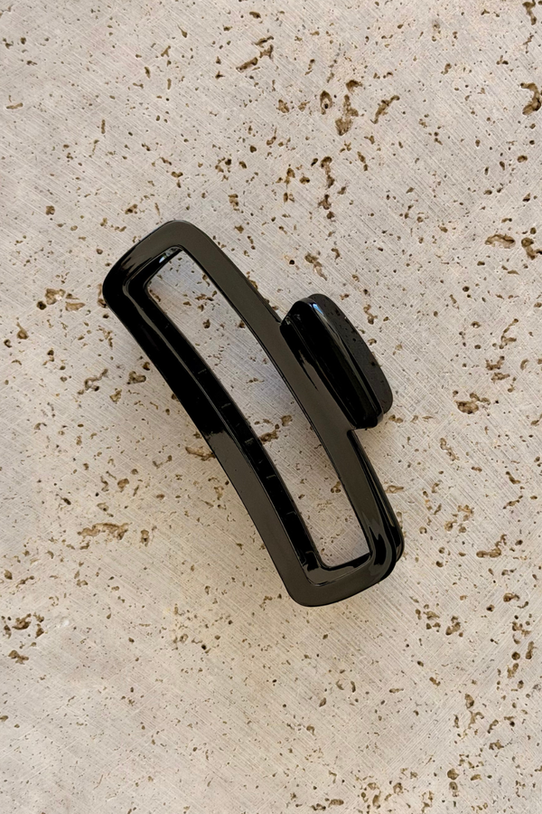 Sadie Acetate Hair Claw Clip - Black