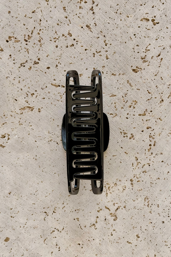 Sadie Acetate Hair Claw Clip - Black - The Self Styler