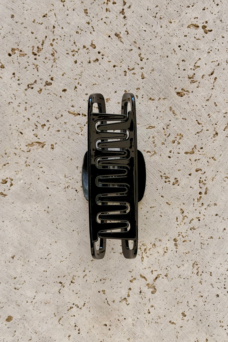 Sadie Acetate Hair Claw Clip - Black - The Self Styler