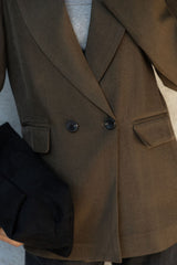 Eli Boyfriend Blazer Jacket - Olive