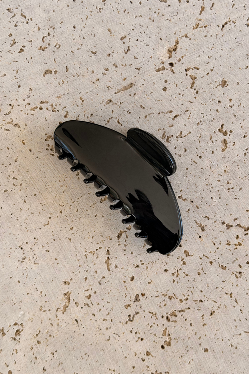 Sophia Acetate Hair Claw Clip - Black - The Self Styler