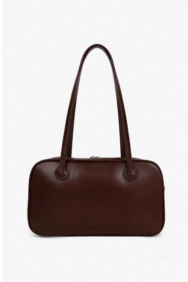 Brenna East-West Shoulder Bag - Chocolate