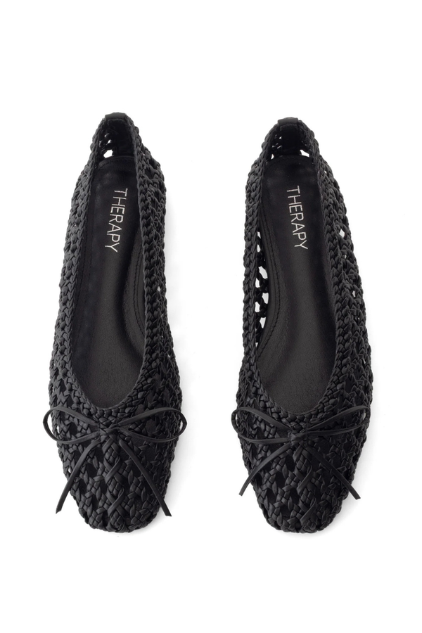 Oaklyn Woven Ballet Flats - Black