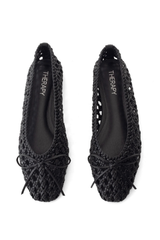 Oaklyn Woven Ballet Flats - Black