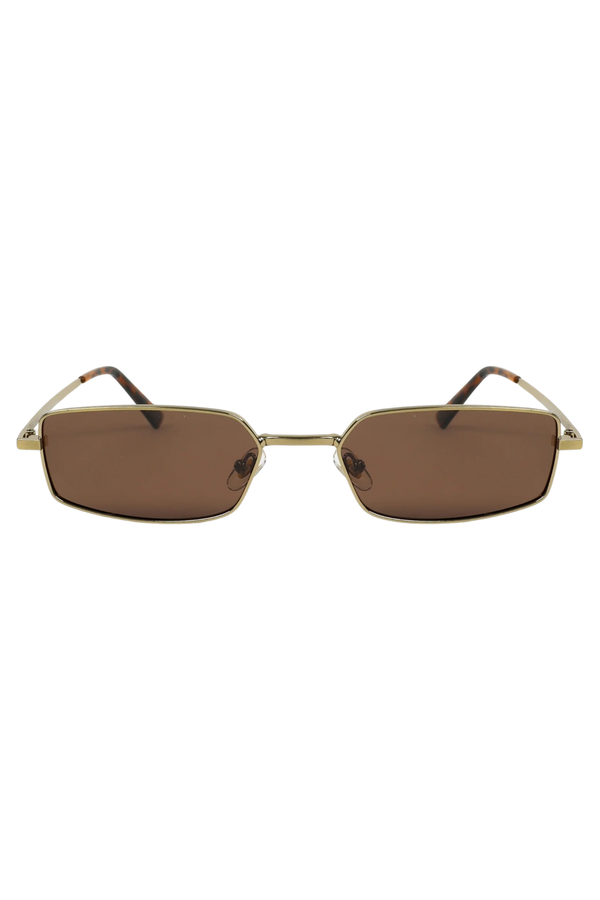 Gwenyth Polarised Metal Frame Sunglasses - Brown