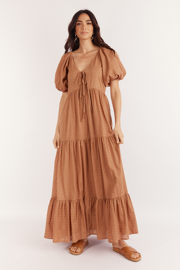 1 Valentina Maxi Dress - Brown Spot - Girl and the Sun - The Self Styler