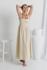 Kiara Midi Dress - Sand - The Self Styler