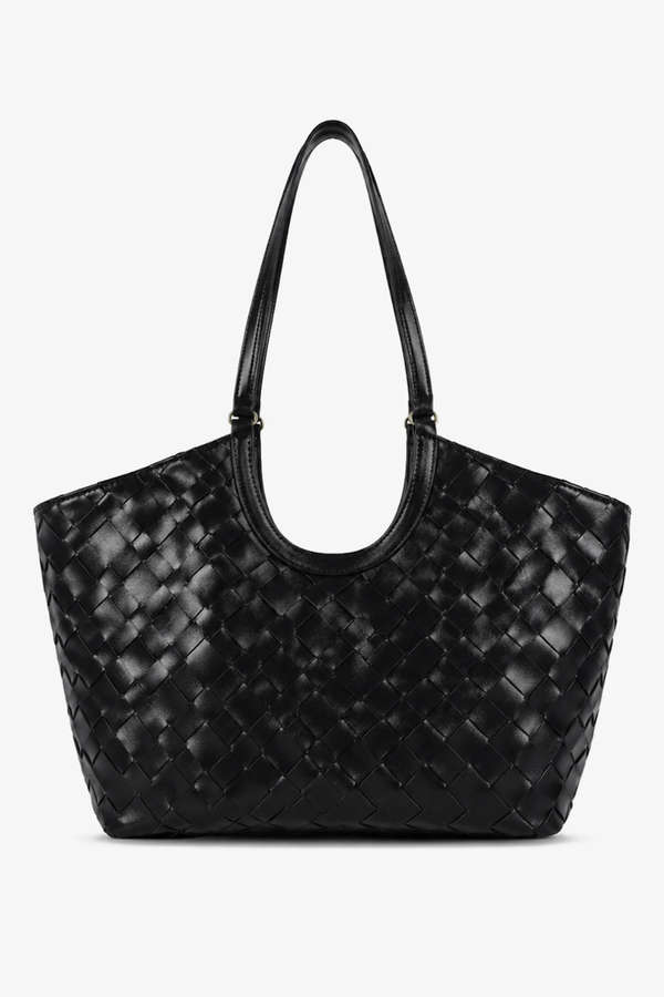 Kaia Woven Tote Bag - Black
