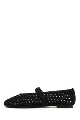 Asher Woven Ballet Flats - Black