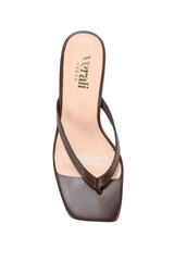 Essence Heeled Thongs - Chocolate Brown