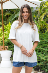 Sonny Relaxed-Fit Tee - White - The Self Styler