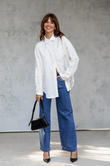 Ainsley Relaxed-Fit Linen Shirt - Ivory White