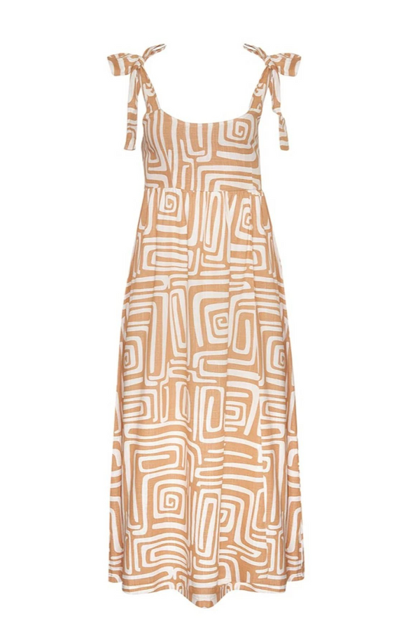 Capella Midi Dress - Terraza Print - Girl and the Sun - The Self Styler