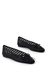 Oaklyn Woven Ballet Flats - Black