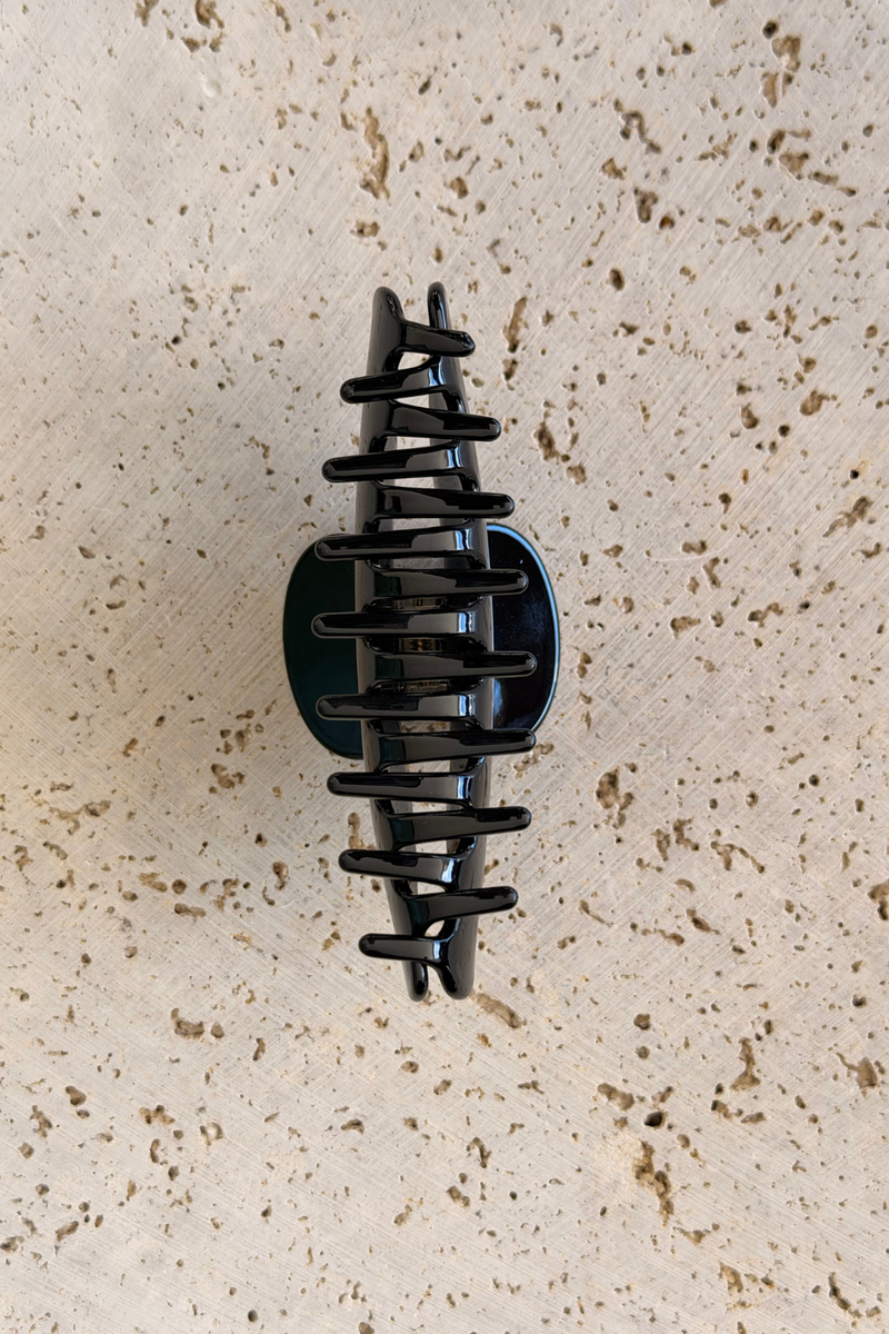 Sophia Acetate Hair Claw Clip - Black - The Self Styler