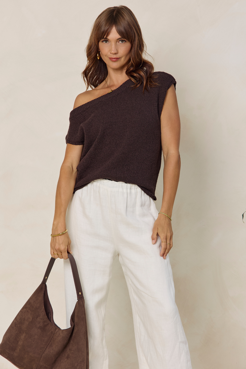 Avalon Off-The-Shoulder Top - Espresso – The Self Styler