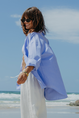 Bentley Relaxed-Fit Shirt - Blue Stripe - The Self Styler