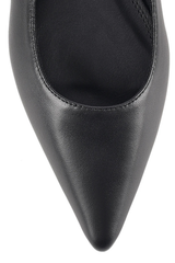 Lola Sling Back Flats - Black Leather