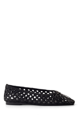Oaklyn Woven Ballet Flats - Black