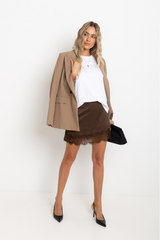 Eli Boyfriend Blazer Jacket - Mocha
