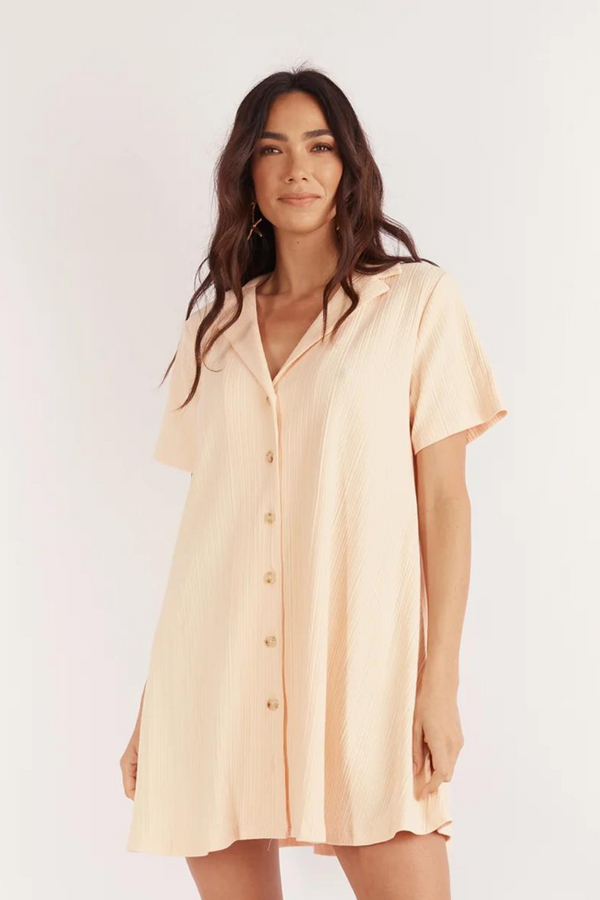 Bliss Mini Dress - Sorbet Peach - Girl and the Sun - The Self Styler