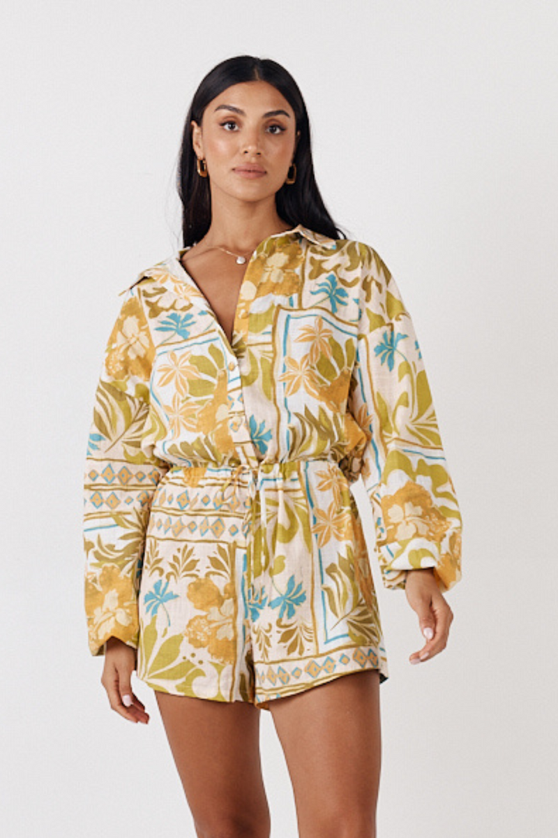 Lana Playsuit - Paradise Print - Girl and the Sun - The Self Styler