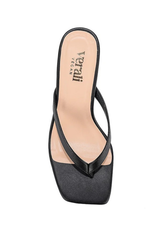 Essence Heeled Thongs - Black