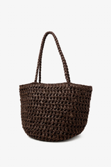 Mercato Straw Tote Bag - Brown