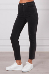 Taylor High-Rise Mum Jeans - Black Wash - The Self Styler