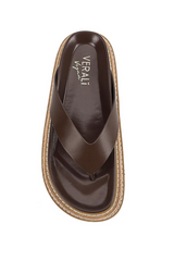 Theo Platform Thongs - Chocolate Brown - The Self Styler