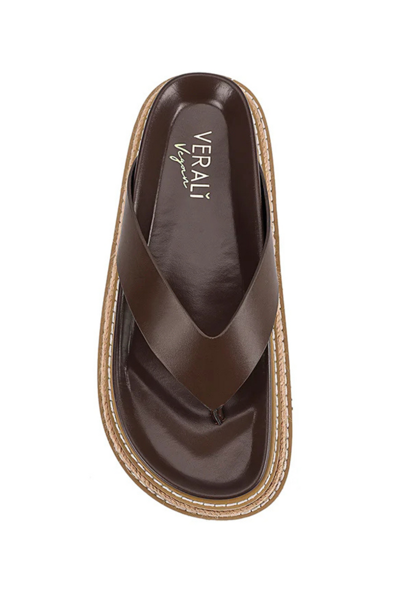 Theo Platform Thongs - Chocolate Brown - The Self Styler