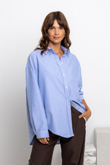 Bentley Relaxed-Fit Shirt - Blue Stripe